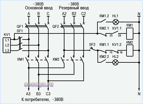 Схема подключения авр 380в