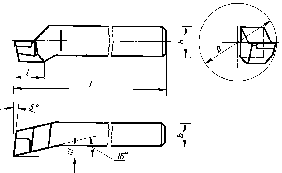 Резец отрезной рисунок