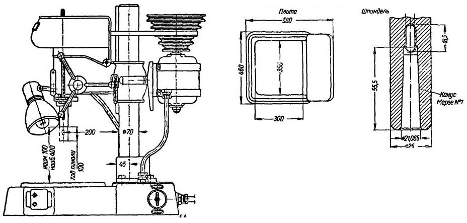 Сверлильный станок настольный схема